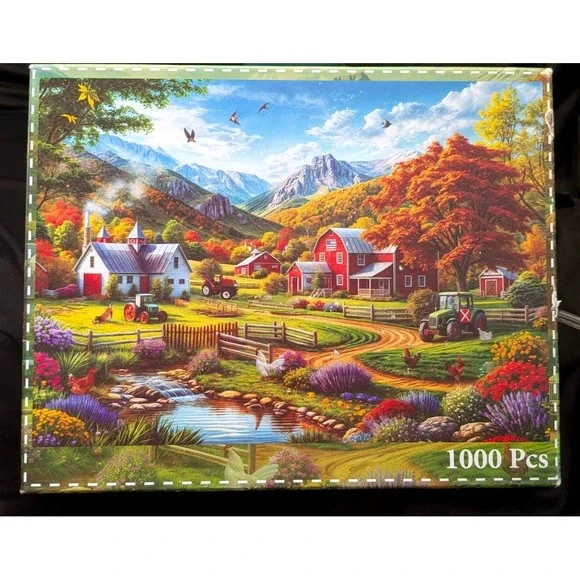 1000 Piece Puzzle Country Life Jigsaw Puzzles For‎ Adults Large 27.5 x 19.6 In