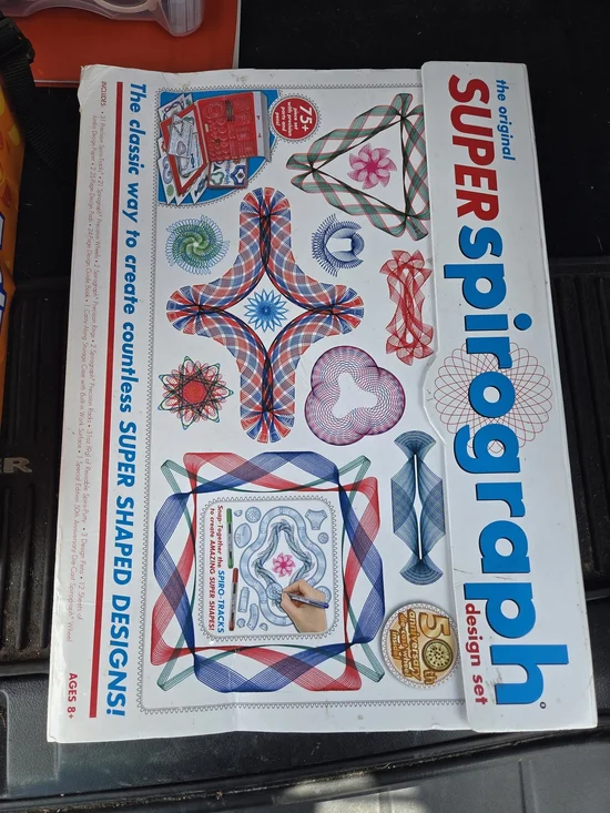 the original SUPER Spirograph Design Set - Red, Blue, Green