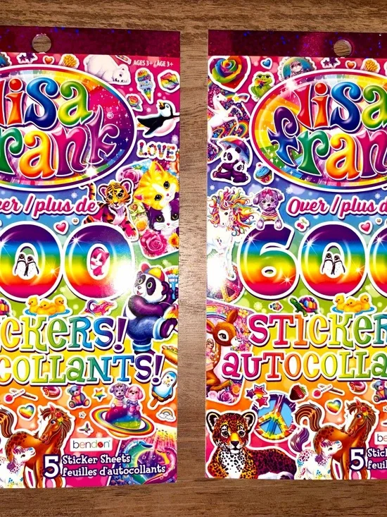 Lisa Frank Sticker Book 600 Stickers ~ Qty of 2!