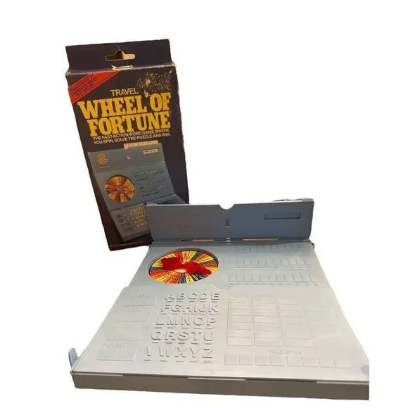 Wheel Of Fortune Travel Game Pressman 1988 Vtg COMPLETE  Instructions & Orig Pen