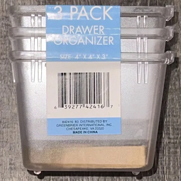 💞 New 3-Pack of Clear Drawer Organizers