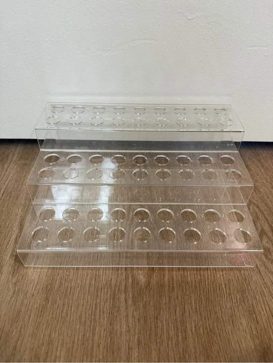 Container Store Clear Acrylic 3-Tier Essential Lip Gloss & Lip Stick Stand
