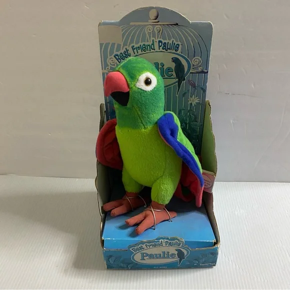 Best Friend Plush Green Parrot Toy -