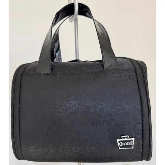 Caboodles Black Travel Make Up‎ Cosmetic Case Toiletry Bag Hanging Organizer