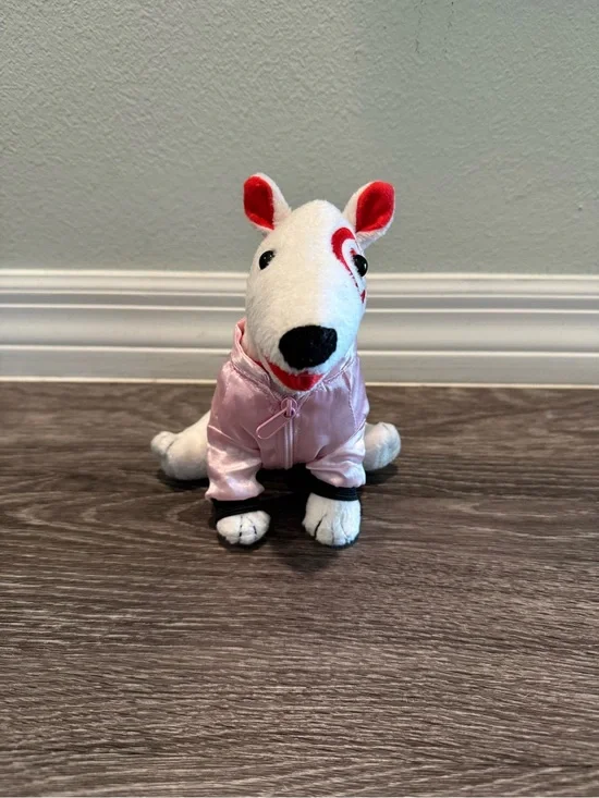 Target Dog Plush “Pink Puppies” Girl Dog Stuffed Toy Bullseye.