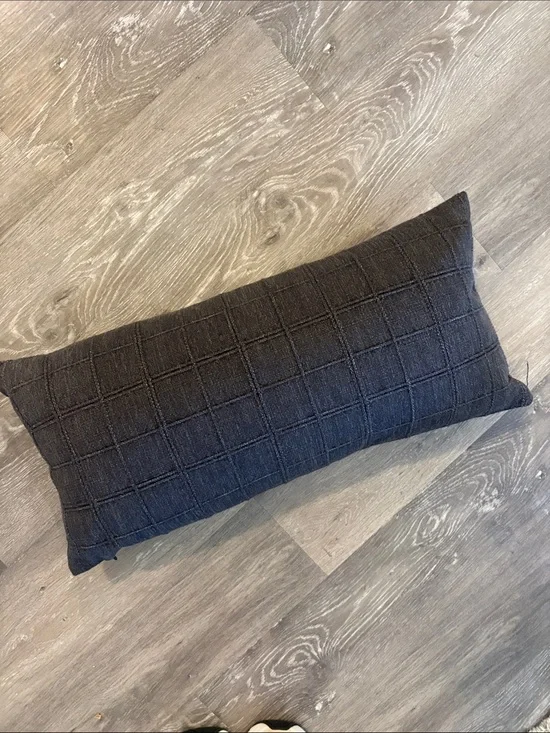 Target Grey Windowpane Pillow