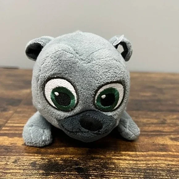 Disney Puppy Dog Pals Bingo Plush Grey Pug Dog Blue‎ Collar Disney Junior 5