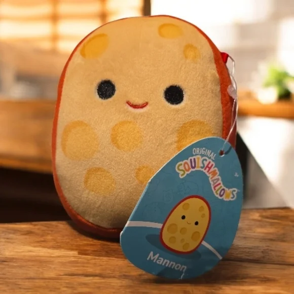 Squishmallows Mannon the Gouda Cheese 7.5” Mini Plush Toy NWT