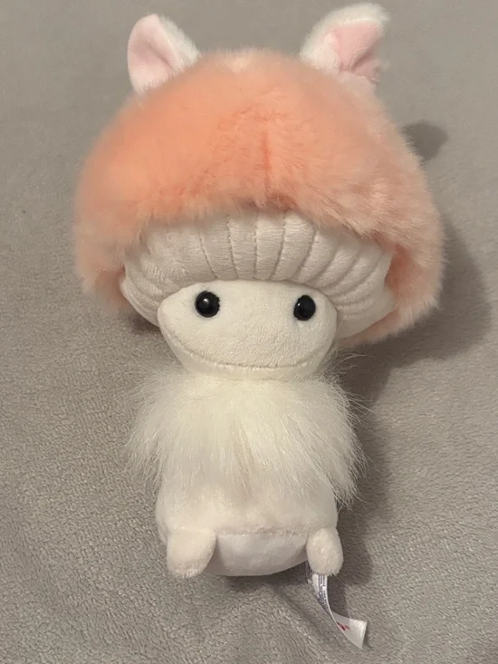Fungi Friends Aurora Plush Mushroom Character Stuffed Animal - Pink and White