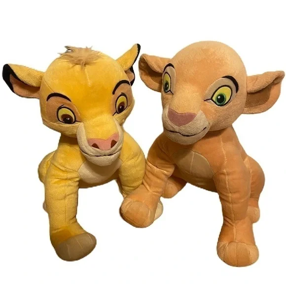 Lion King Jumbo Plush Bundle Simba Nala Lion Stuffed Animal Tan Kids Toy