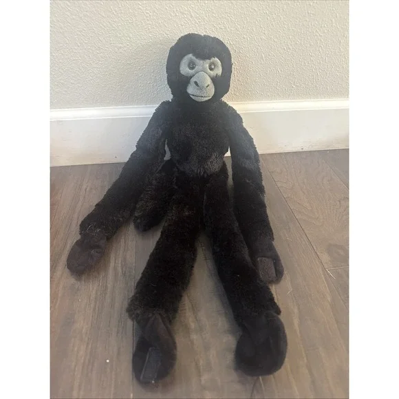 Black Gorilla Monkey Plush Long Arms Hook Loop Hands Hanging Stuffed Toy