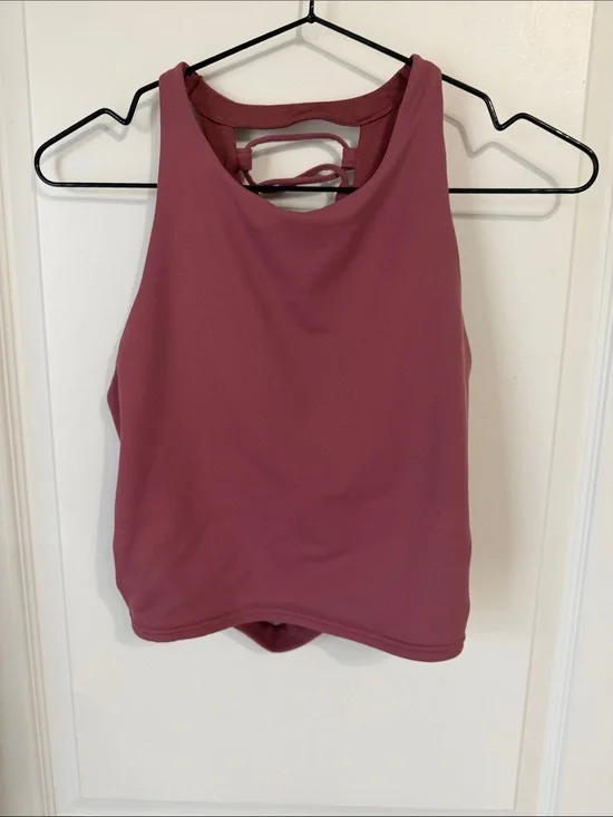 ALO Yoga Mauve Rose High-Neck Crop Tank