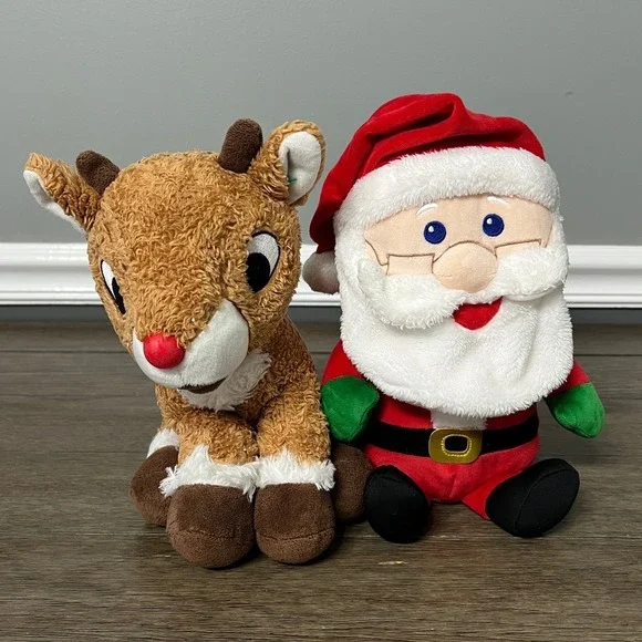 Kohls Cares Rudolph and Santa Plush Christmas Holiday‎ Stuffed Animal Kids