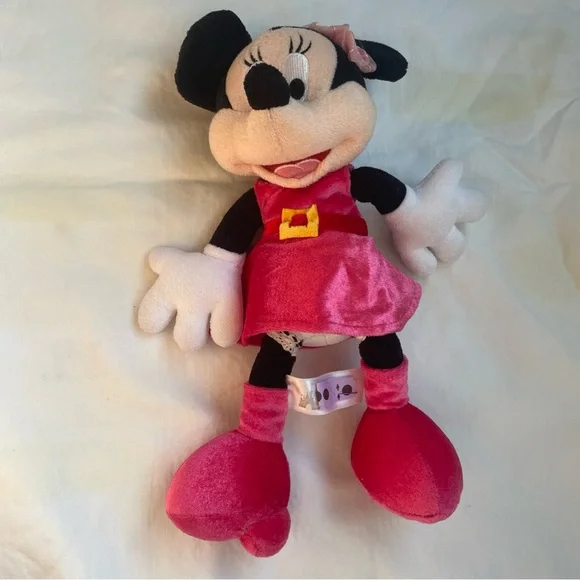Hong Kong Disneyland Minnie Mouse Plush Doll with Pink Dress 12