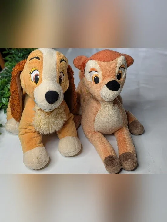 Disney Store Plushies Bambi Lady And The Tramp