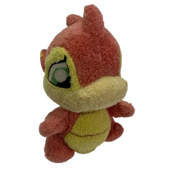 Neopets Scorchio Plush Pink Yellow Small Stuffed Animal Toy 4 Inch Vintage