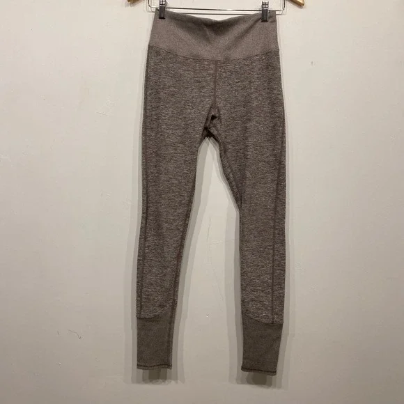 Alo Yoga Alosoft High Waist Lounge Leggings Brown Heathered Marl Medium