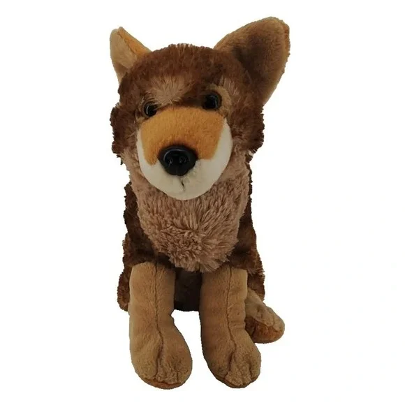 Wild Republic Plush Toy‎  Brown Coyote Wolf Stuffed Animal Realistic Sitting