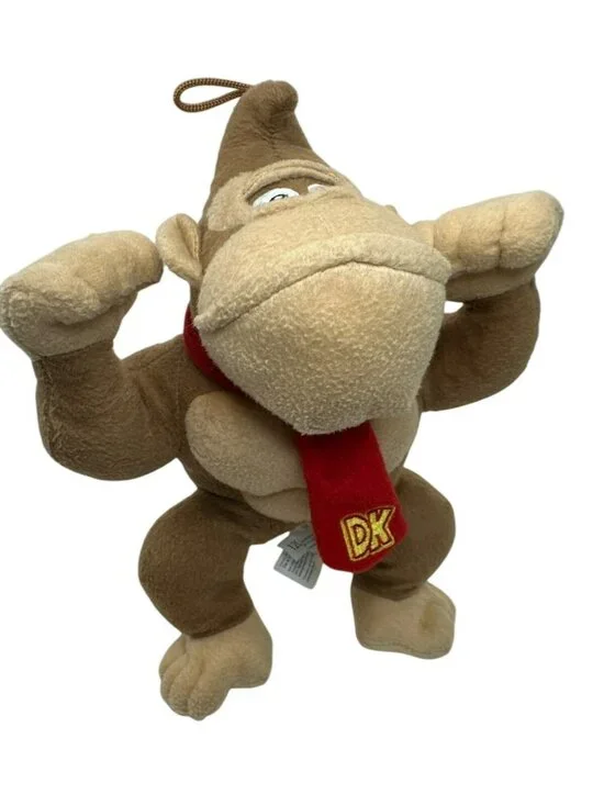 Donkey Kong Plush Stuffed Soft Toy Red Tie Super Mario Series 10