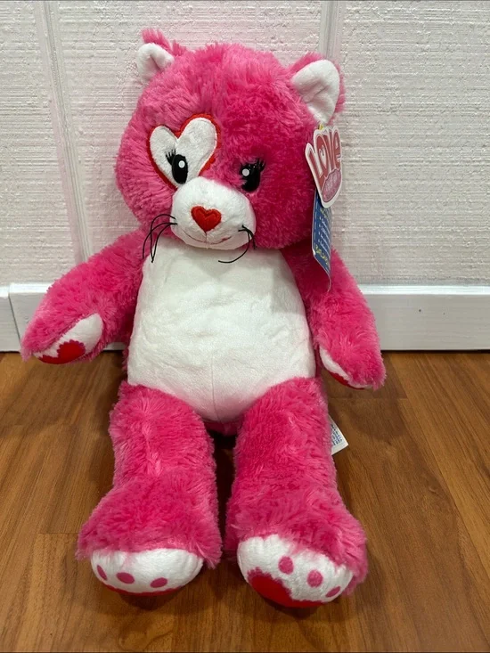 Build-A-Bear 2012 Retired Kisses Fur You Kitty Valentine Plush Cat 17