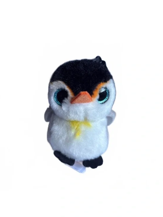 Ty Pongo Grey Emperor Penguin Mini Beanie Boo Keychain VelveTy Plush 3” 2017