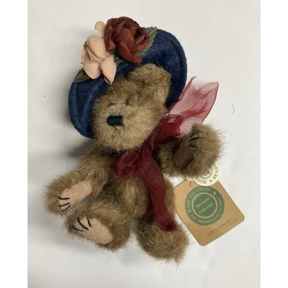 Boyds Bears Yvette Dubearry Archive Collection 6in Plush Bear Hat Ribbon 918431