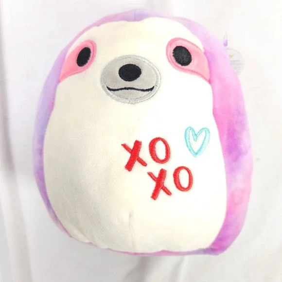 NWT Squishmallows Shari Tie-Dye Sloth Valentine's 2020 8‎ Inch Plush