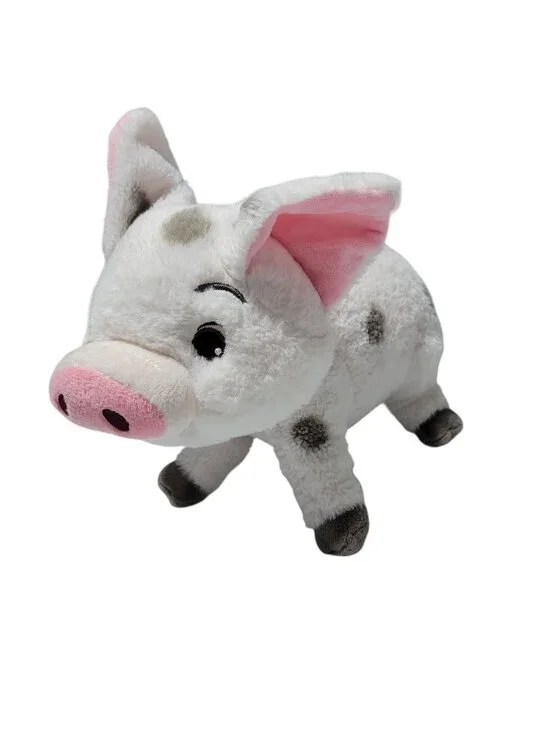Disney Moana Pua Pig Plush Toy 10 inch White Brown Spots Cuddly Stuffed Animal