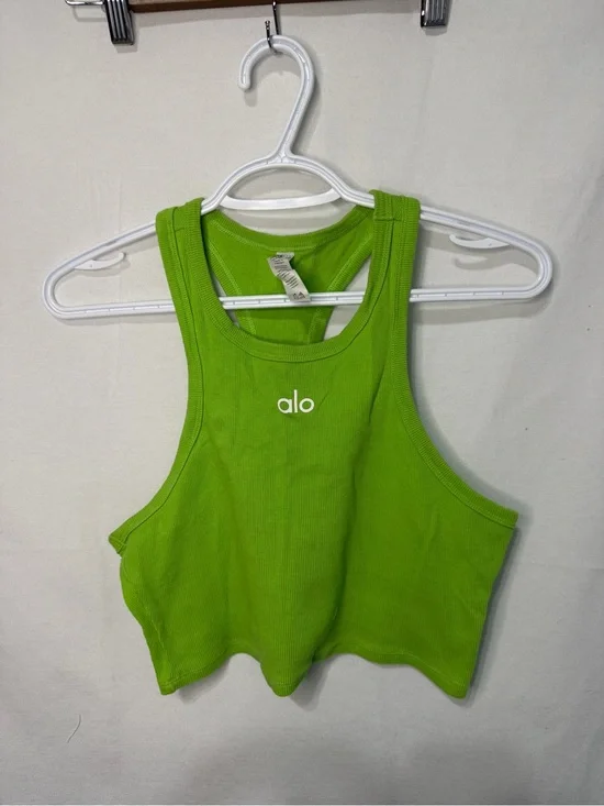 Alo Aspire Ribbed Cropped Tank - Size M