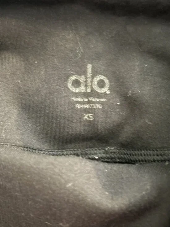 Alo Womens Black Elastic Waist Pull-On Moto Compression Leggings Size XS