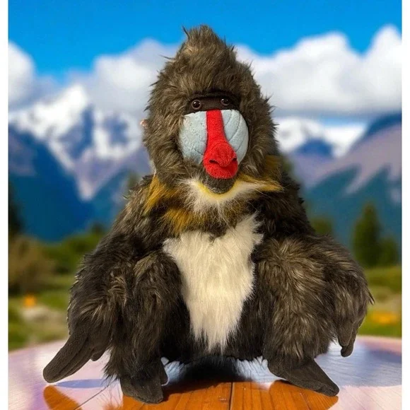 2006 K&M Plush Monkey Mandrill  Sitting 15