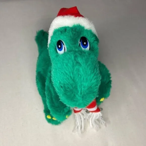 Jinglesaurus Dinosaur Plush Stuffed Animal Dino Christmas Schmidt Cannon Vintage