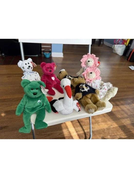 TY Beanie Baby Erin The Irish Bear 1997 Retired Plush Toy Lot Of 8