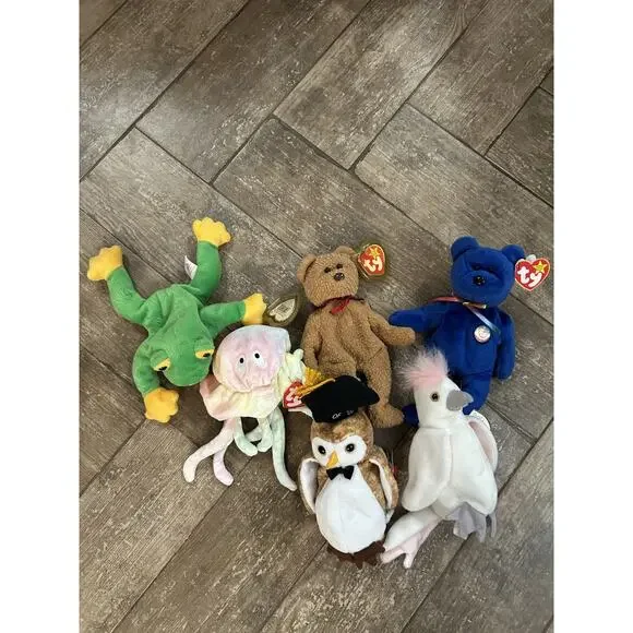 Lot‎ of 6 TY Beanie Babies Bundle WITH TAGS 2000's Y2K