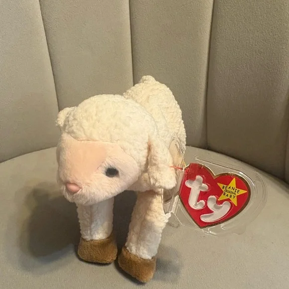 Ty Cream and Brown Lamb Plush Toy