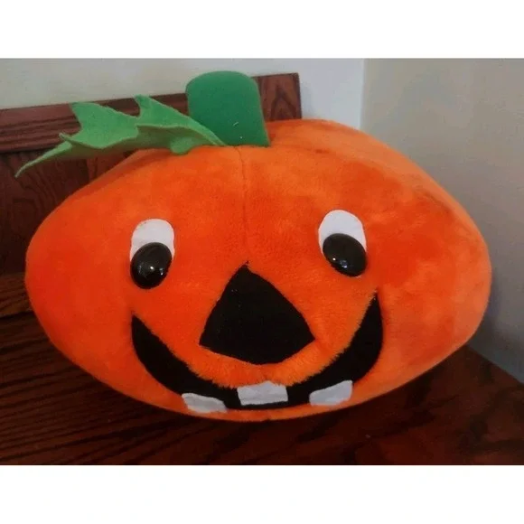 Vintage‎ HALLOWEEN Toothy Pumpkin Head Plush Fiesta Concession Corp 1991