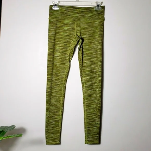 Alo Yoga green leggings, athleisure, workout gear, women's size XS