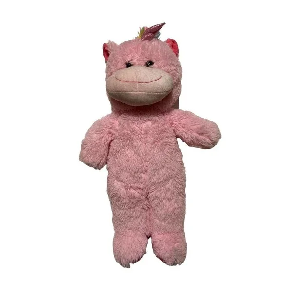 KellyToy Plush Pink Unicorn Rainbow Mane Hair‎ Stuffed Animal