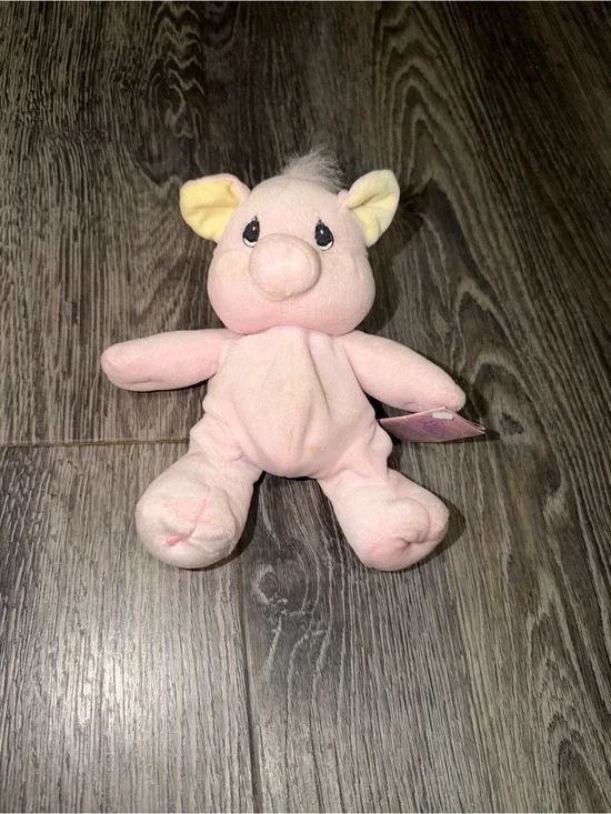 Vintage 1997 Precious Moments Tender Tails Pig Plush Stuffed Animal 358258 NWT