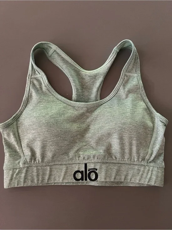 Alo Light Green Racerback Sports Bra - Size S