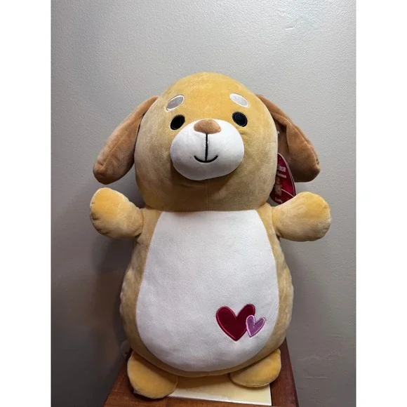Squishmallows HugMees Duffy‎ Dog Valentine Plush 16in