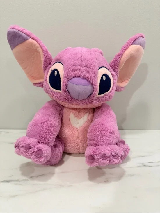 Disney Store Lilo & Stitch Angel Pink Purple Plush Stuffed Animal Toy Approx 14”
