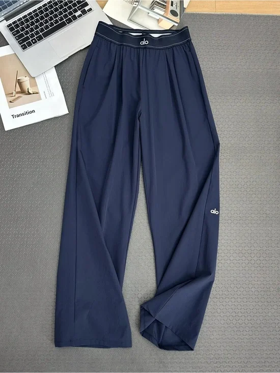 Alo womens  Navy Wide-Leg Active Pants