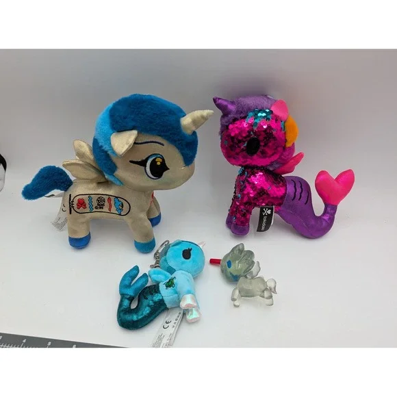 Tokidoki Unicorno Mermicorno Plush Figure Lot Sequin Egyptian
