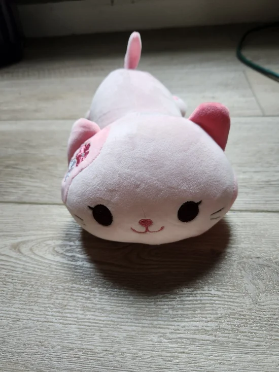 Plush Pink Cat Stuffed Animal - Soft Cute Toy