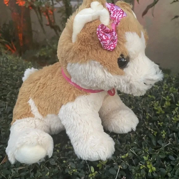 BARBIE PLUSH DOG‎ INTERACTIVE BARKS WHINES RED LIGHT NOSE PLUSH TOY 10