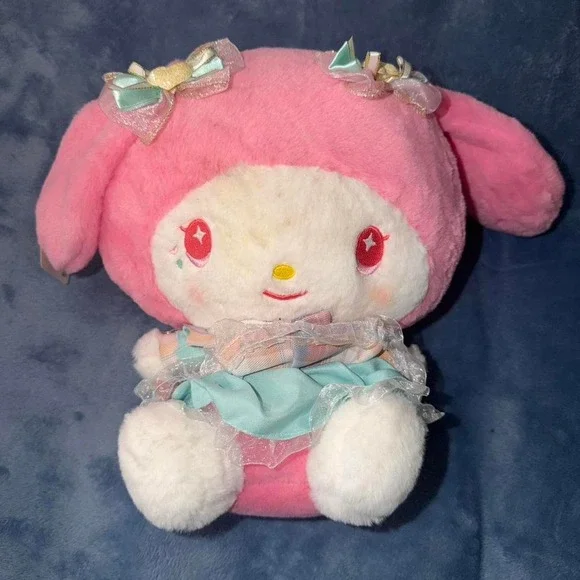 My Melody plushie with cute bow and ribbon details