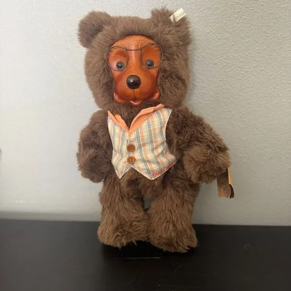 Robert Raikes Jason Bear 1988 Limited Edition 059/10000 Wood Face Plush w/ Tags