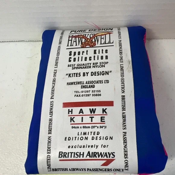 Hawkswell Limited Ed Sport Bird Hawk Flying Kite British Airways Passengers Vtg