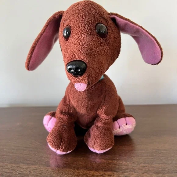 Cabbage Patch Kids Adoptimals Brown Dachshund Dog Plush Pink Paws Xavier Roberts